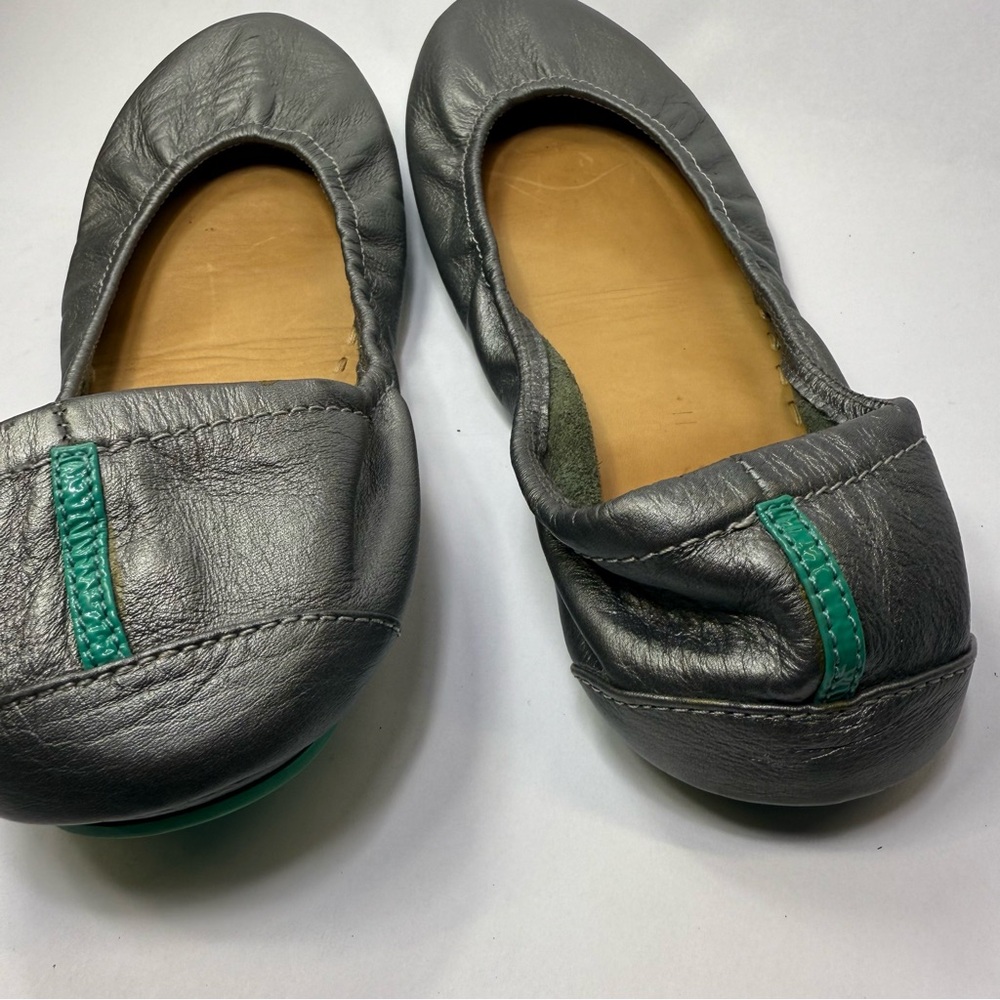Tieks Silver Leather Ballet Flats size 11 - Picture 6 of 11